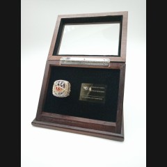 NFL 2022 Super Bowl LVII  Kansas City Chiefs Championship Replica Fan Ring with Wooden Display Case and Name Plaque